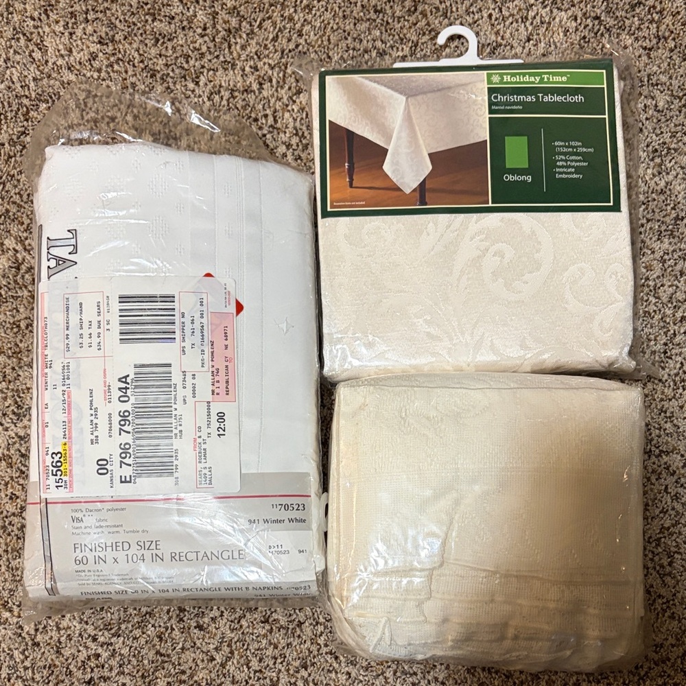 Brand new Beautiful Holiday Tableclothes